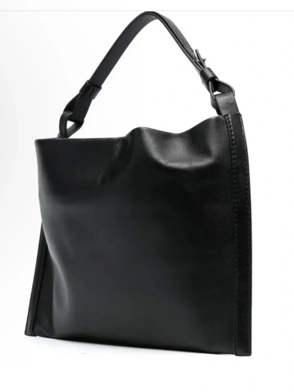 Proenza Schouler Black Leather Hobo Shoulder Bag